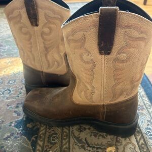 Men's Brown and Tan Western Boots
